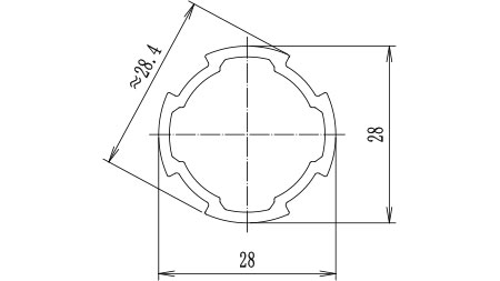 黃色基礎鋁管尺寸圖